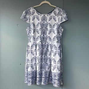 Cap sleeve dress with mesh back